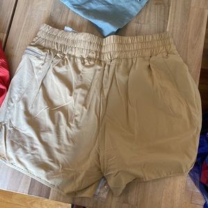 Brand new never been worn tan shorts with liner paragon fit wear
